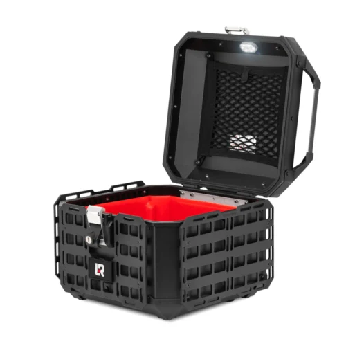 Kleine Lonerider Motocase helemaal open met lampje