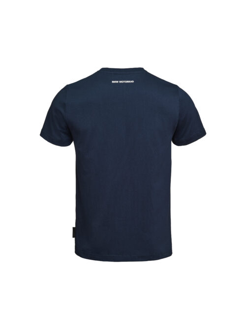 T-shirt Blauw Met BMW Motorrad Logo achterkant