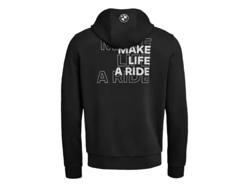 Achterkant BMW Ziphoodie Make life A Ride