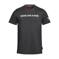 BMW Make Life A Ride T-shirt zwart met borstprint