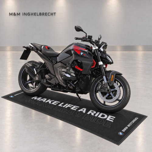 BMW Motorrad motorfietstapijt met Make Life a Ride-design